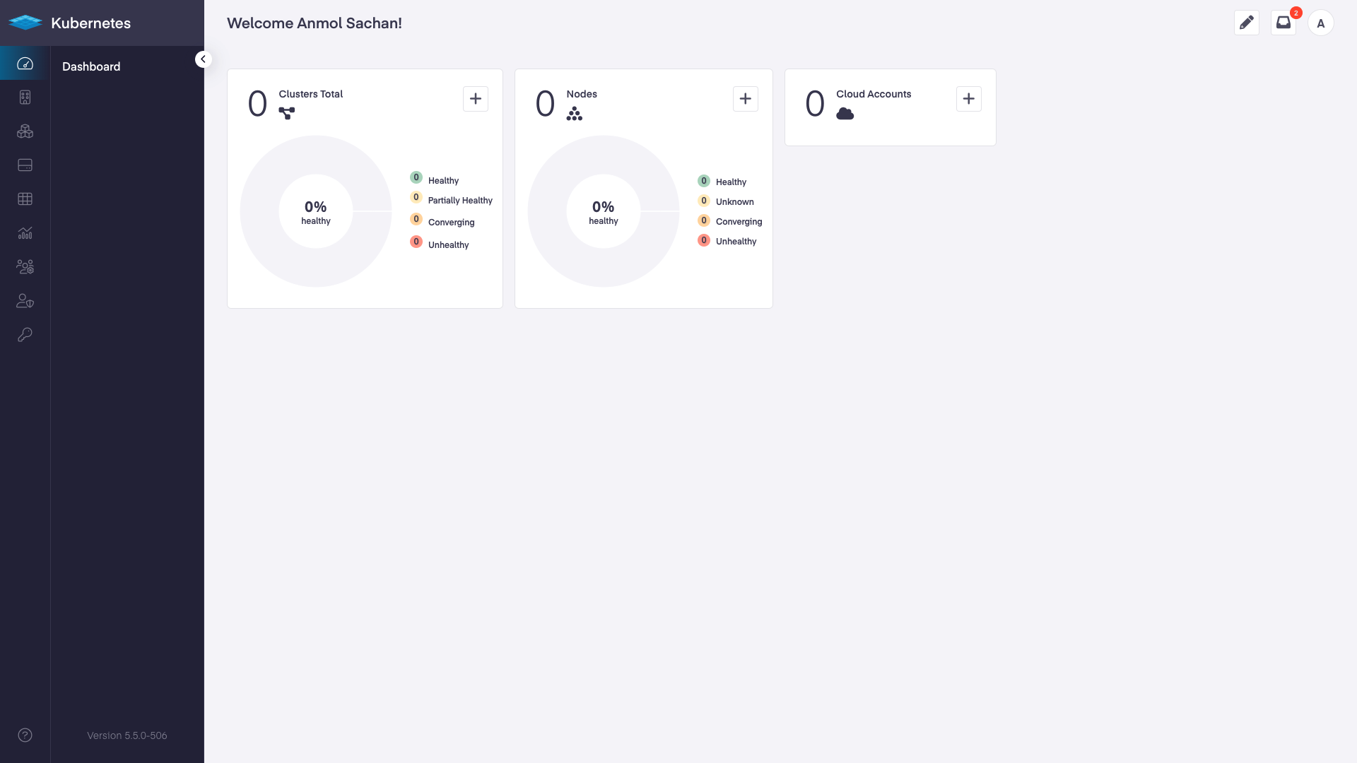 Platform9 – UI - Dashboard